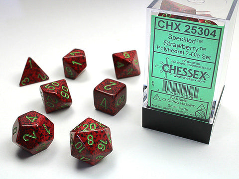 Chessex Speckled® Polyhedral Strawberry™ 7-Die Set