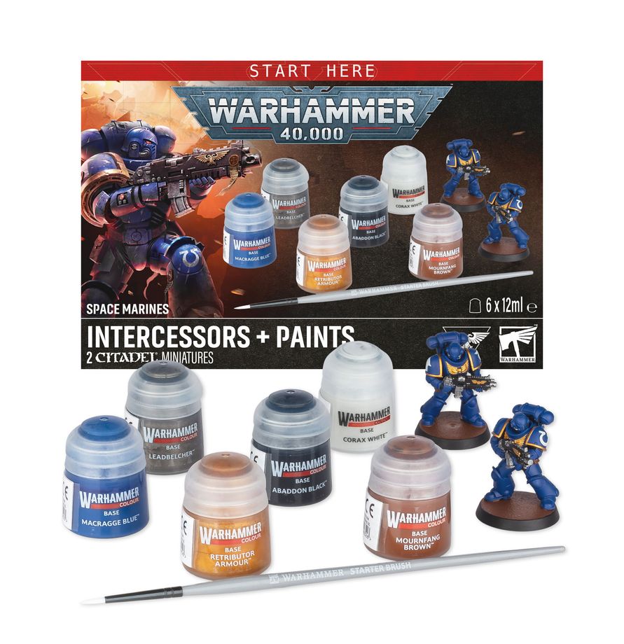 Space Marines: Intercessoren + Farben / Intercessor + Paints (60-11)