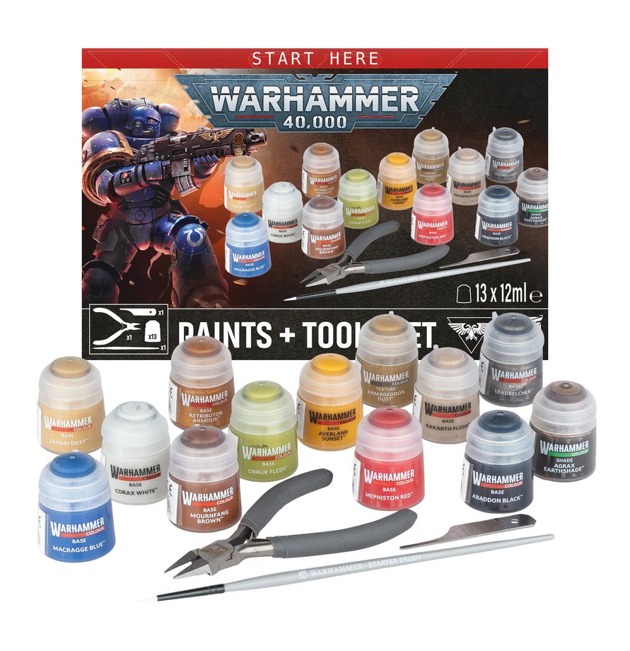 Warhammer 40.000: Paints + Tools Set / Farben + Werkzeugset (60-12)