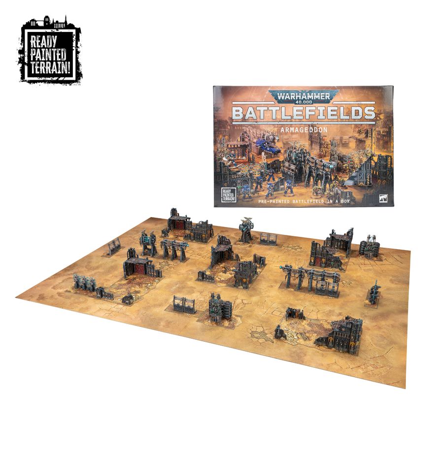 Warhammer 40.000: Schlachtfelder / Battlefields – Armageddon - bemaltes Gelände (40-70)