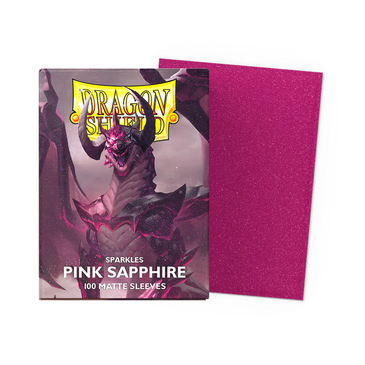 Dragon Shield Matte Sleeves - Sparkles - Pink Sapphire