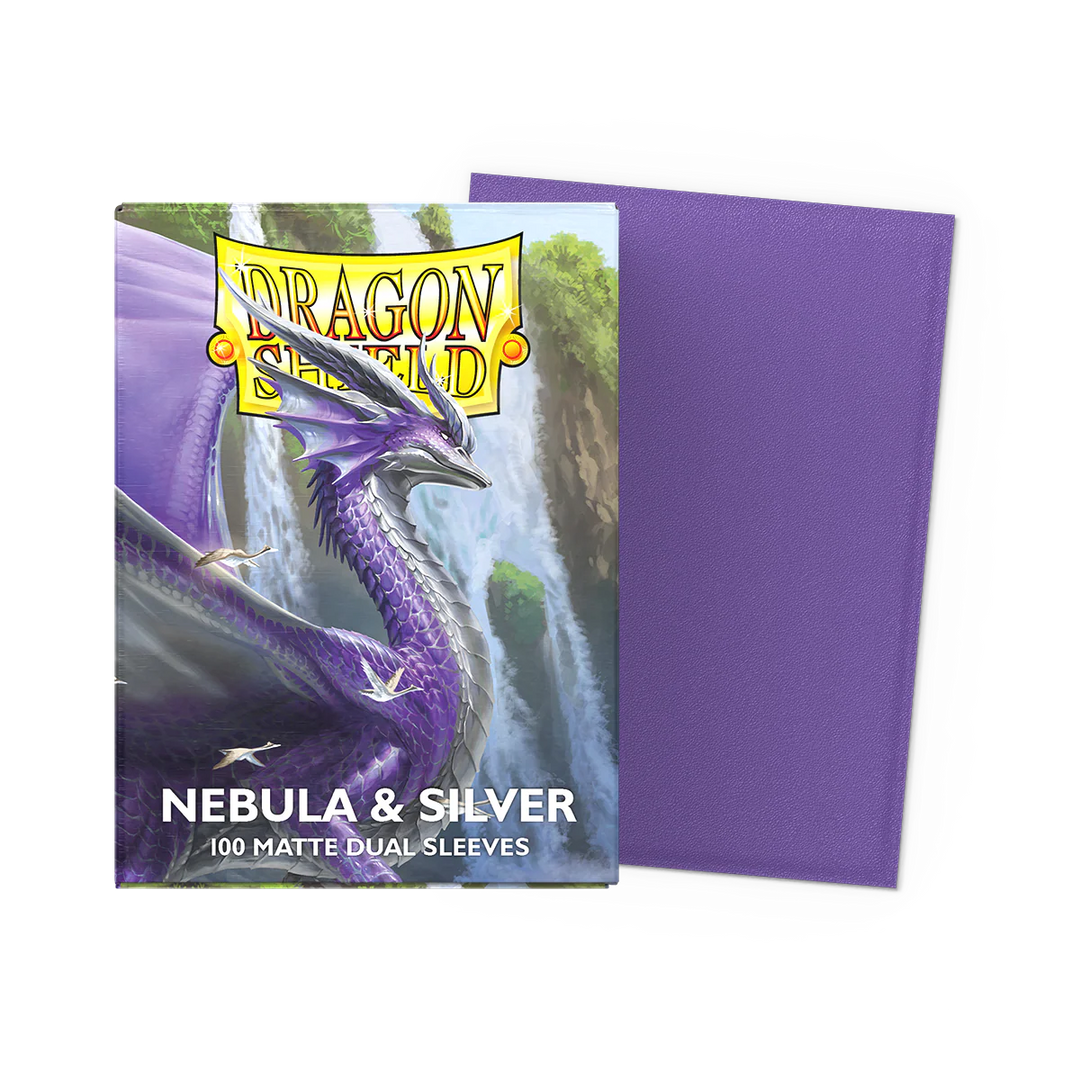 Dragon Shield Matte Dual Sleeves - Nebula &amp; Silver