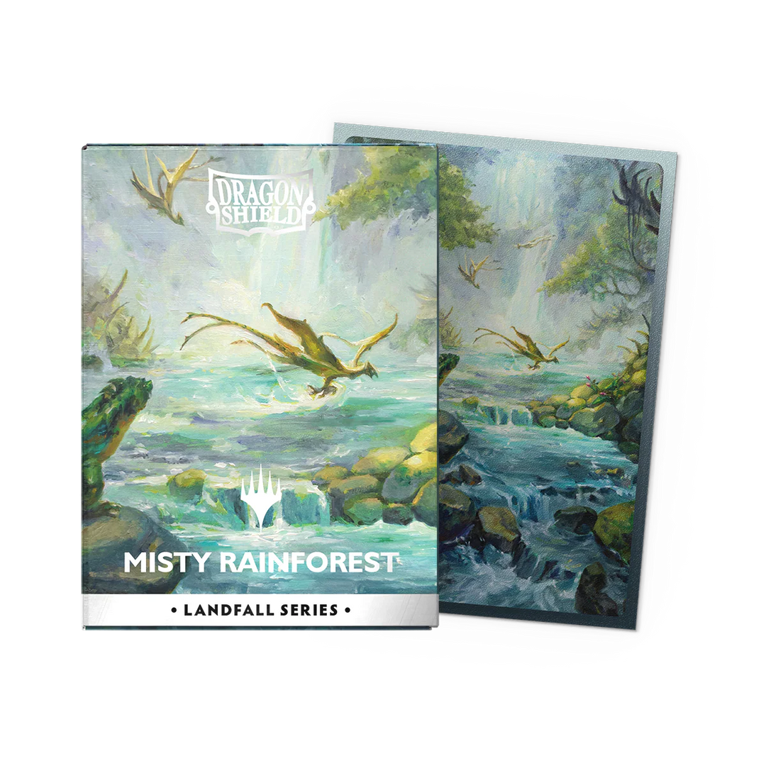 Dragon Shield Matte Dual Art Sleeves MTG "Landfall Series" - Misty Rainforest