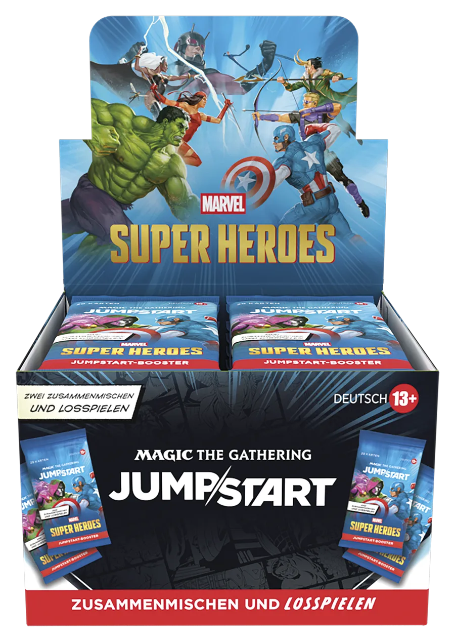 Magic: The Gathering - Marvel Super Heroes - Jumpstart-Booster Display - deutsch