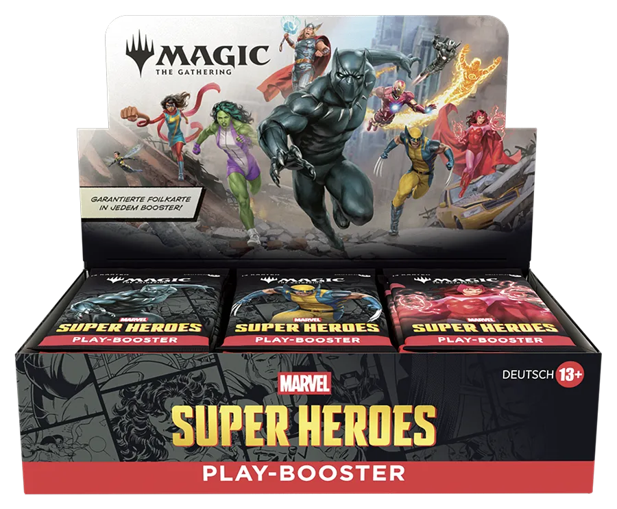 Magic: The Gathering - Marvel Super Heroes - Play-Booster Display - deutsch