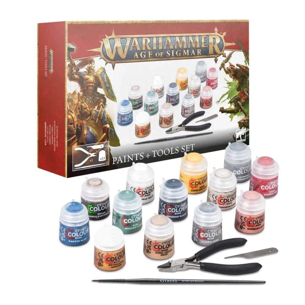 Age of Sigmar Paints + Tools Set / Farben + Werkzeugset (80-17)