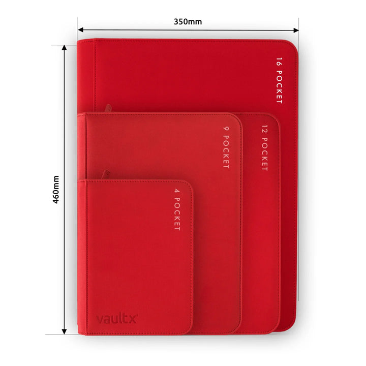 Vault X - Exo-Tec® Zip Binder - 16 Pocket XXL Fire Red