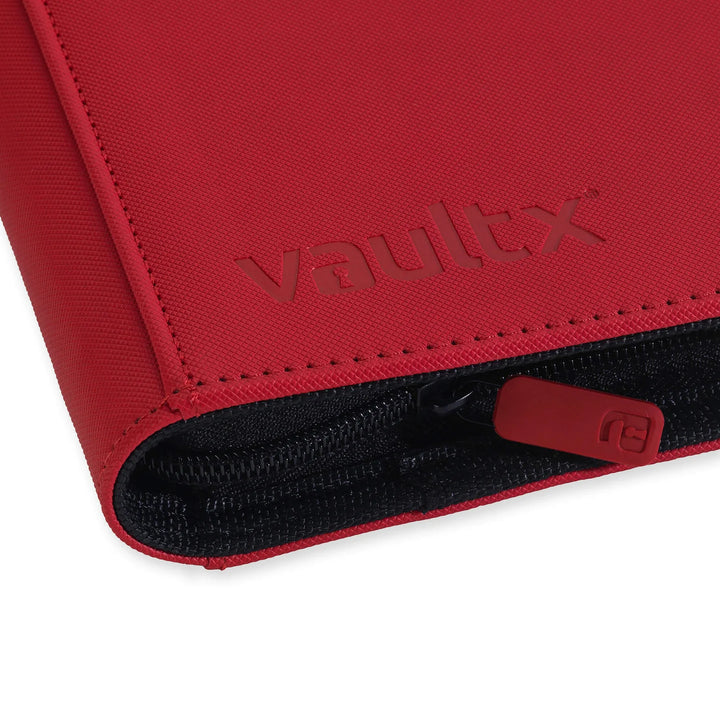 Vault X - Exo-Tec® Zip Binder - 4 Pocket Fire Red