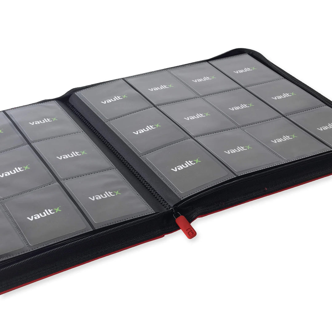 Vault X - Exo-Tec® Zip Binder - 12 Pocket XL Fire Red