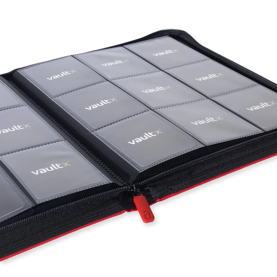 Vault X - Exo-Tec® Zip Binder - 9 Pocket Fire Red