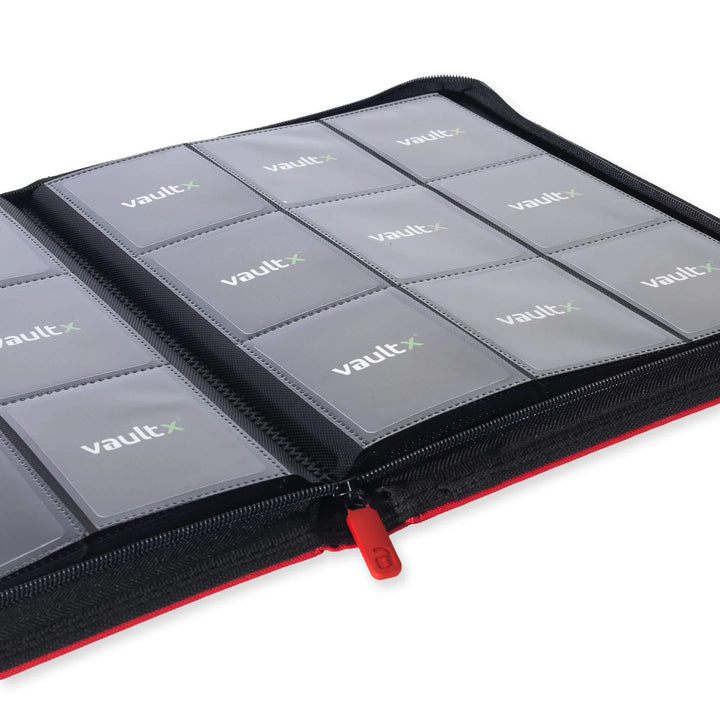 Vault X - Exo-Tec® Zip Binder - 9 Pocket Fire Red