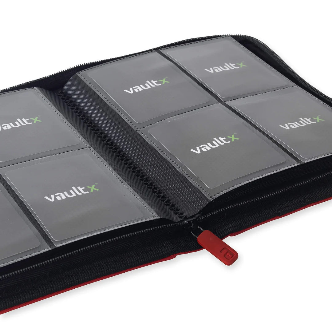 Vault X - Exo-Tec® Zip Binder - 4 Pocket Fire Red