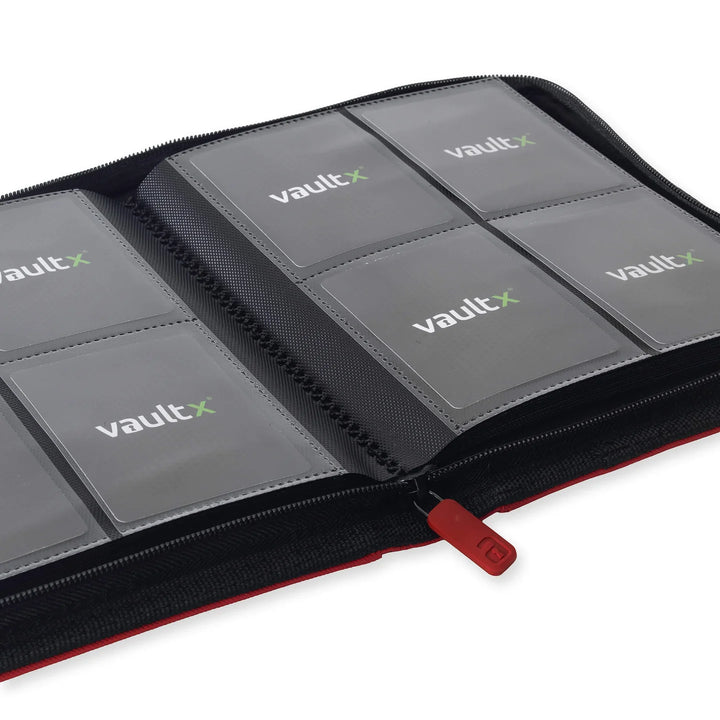 Vault X - Exo-Tec® Zip Binder - 4 Pocket Fire Red