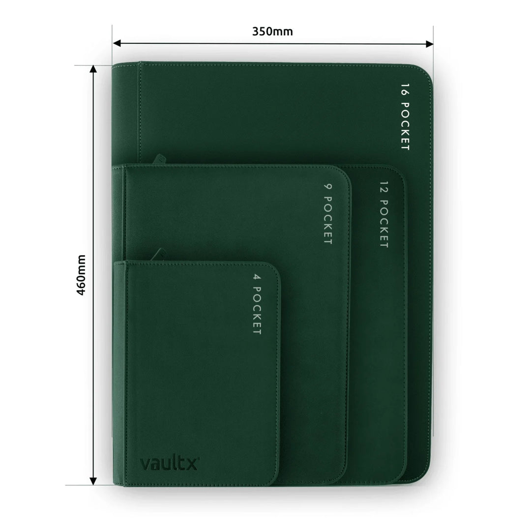 Vault X - Exo-Tec® Zip Binder - 16 Pocket XXL Forest Green