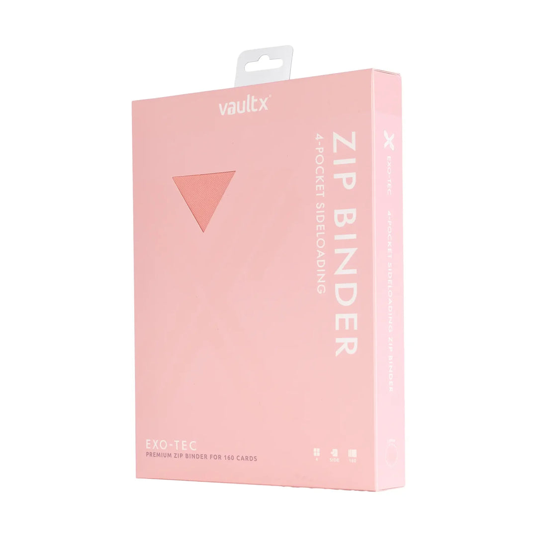 Vault X - Exo-Tec® Zip Binder - 4 Pocket Just Pink