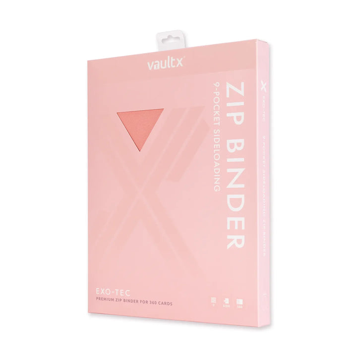 Vault X - Exo-Tec® Zip Binder - 9 Pocket Just Pink