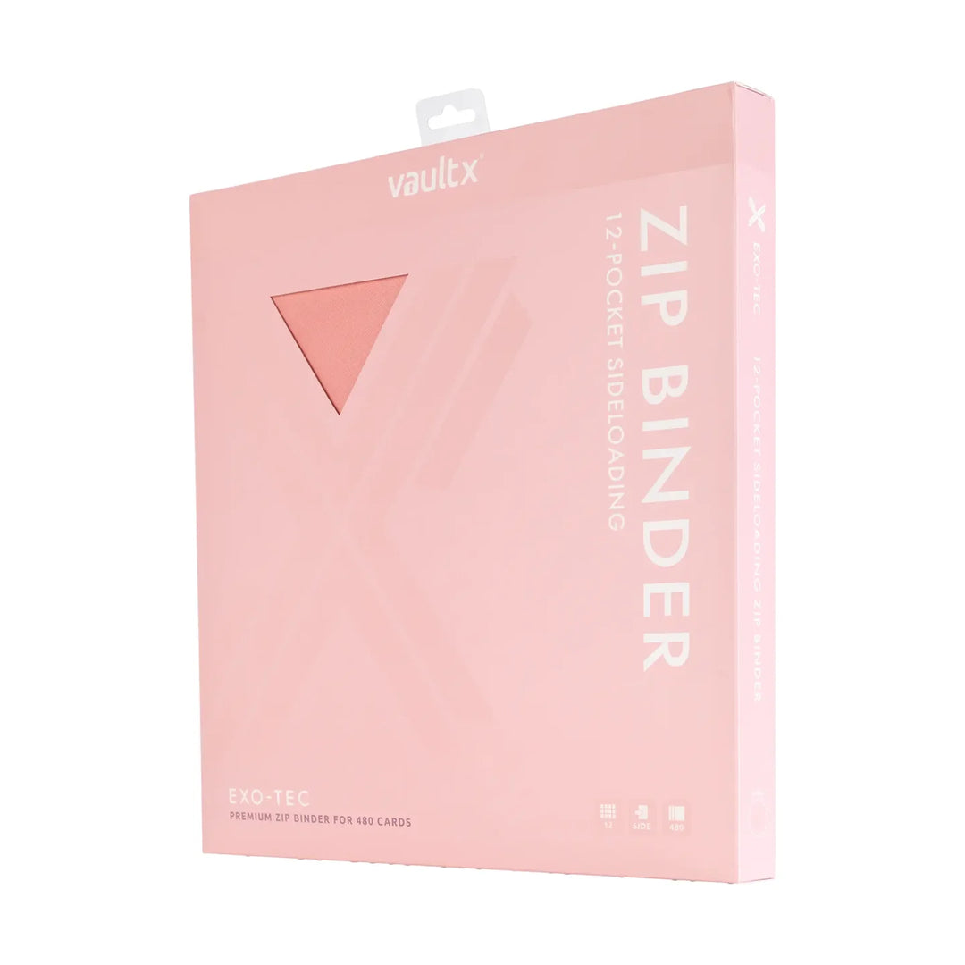 Vault X - Exo-Tec® Zip Binder - 12 Pocket Just Pink
