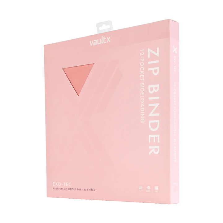 Vault X - Exo-Tec® Zip Binder - 12 Pocket Just Pink