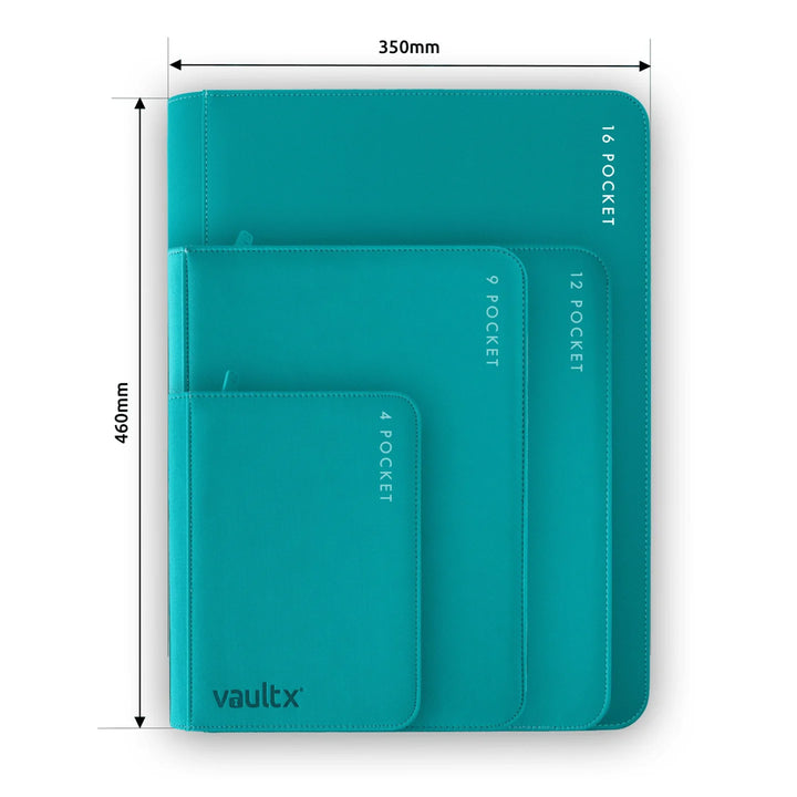 Vault X - Exo-Tec® Zip Binder - 16 Pocket XXL Ocean Blue