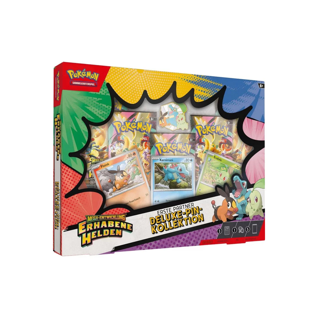 Pokémon Mega-Entwicklung ME02.5 Erhabene Helden Erste Partner Deluxe-Pin-Kollektion - deutsch