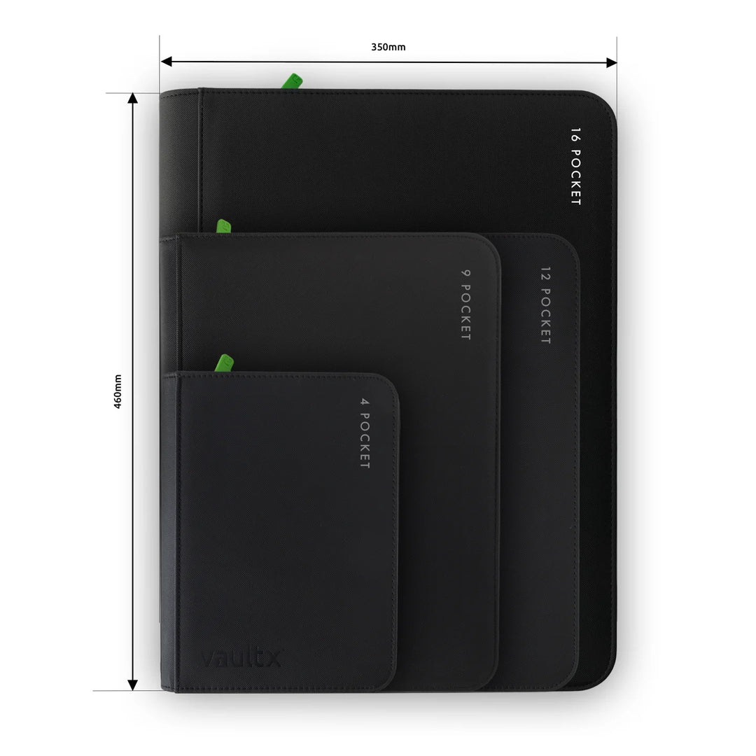 Vault X - Exo-Tec® Zip Binder - 16 Pocket XXL Signature Black